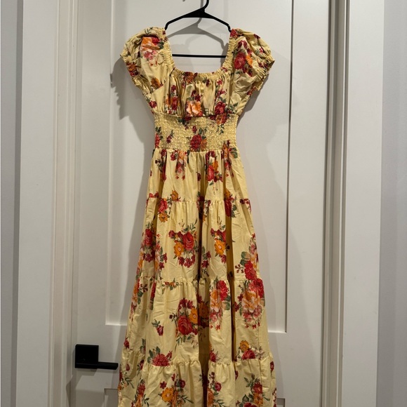 Yellow floral sun dress - Picture 4 of 5